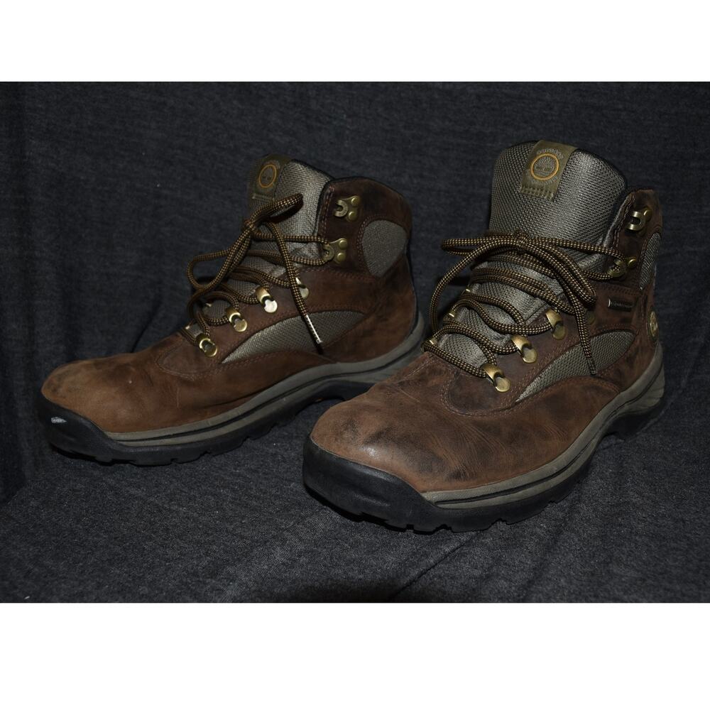 Timberland Men's 10 Chocorua Waterproof Hiking Boots Outdoor Leather Lace-Up